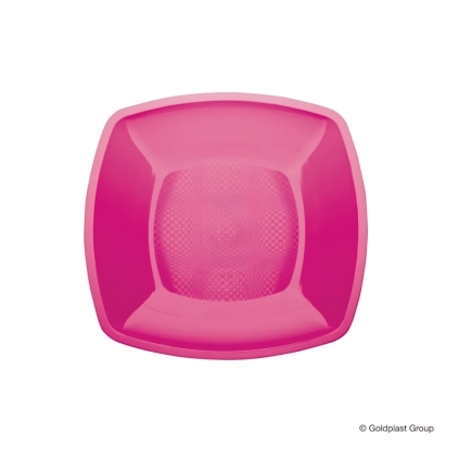 Piatti Fuxia dessert, frutta di forma quadrata 18cm, 25pz.