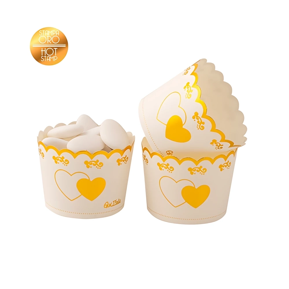 Pirottini Cuori Oro 5X4,5cm, 20pz.