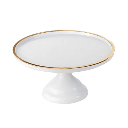 Alzata per dolci, frutta, finger food Biancae Oro in melamina diam. 30cm h 20cm, 1pz.