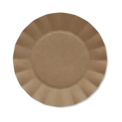 Piatti Kraft grandi in cartoncino compostabile Bruno 24,5cm, 20pz.