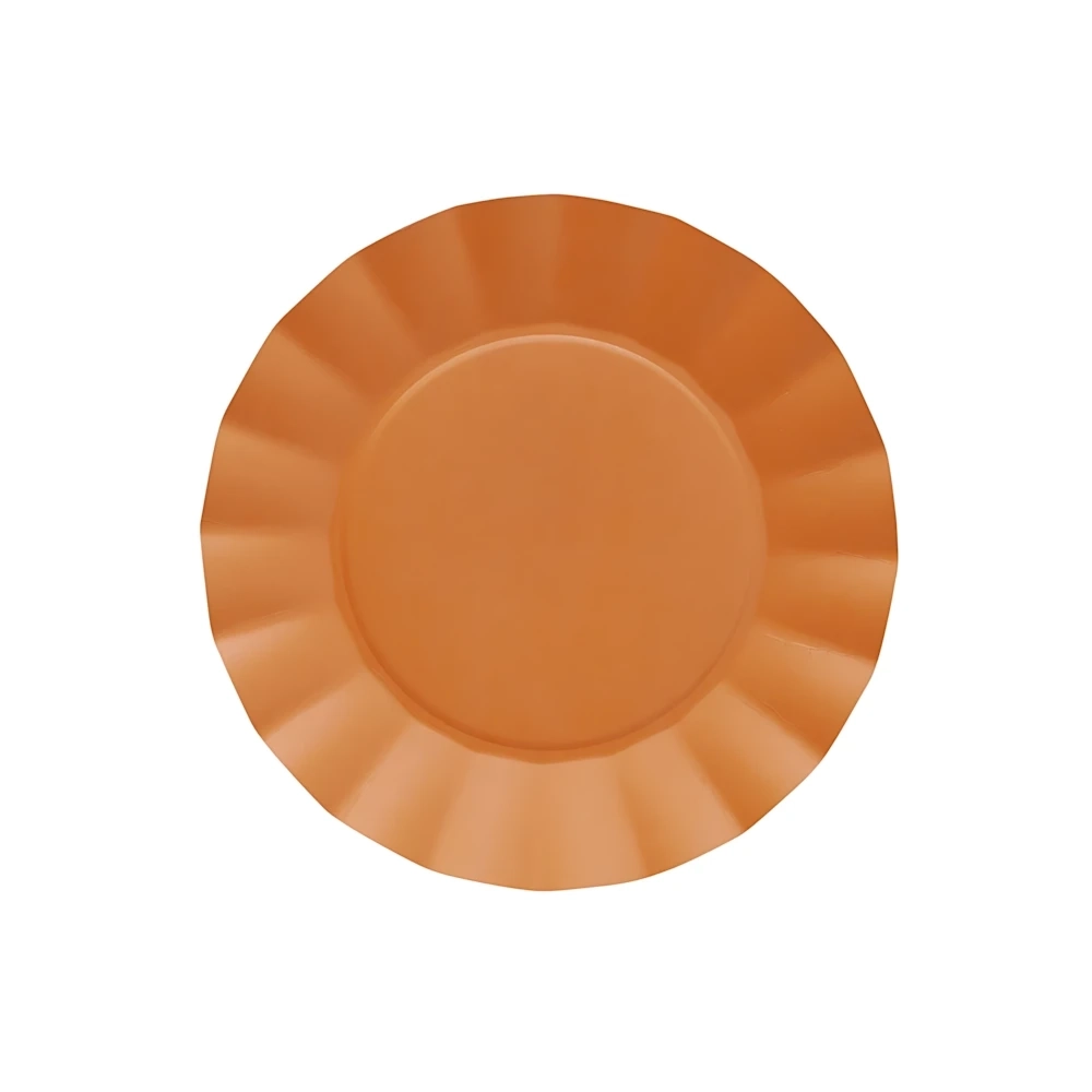 Piatti Arancione piccoli in cartoncino compostabile Bruno 21cm, 20pz.