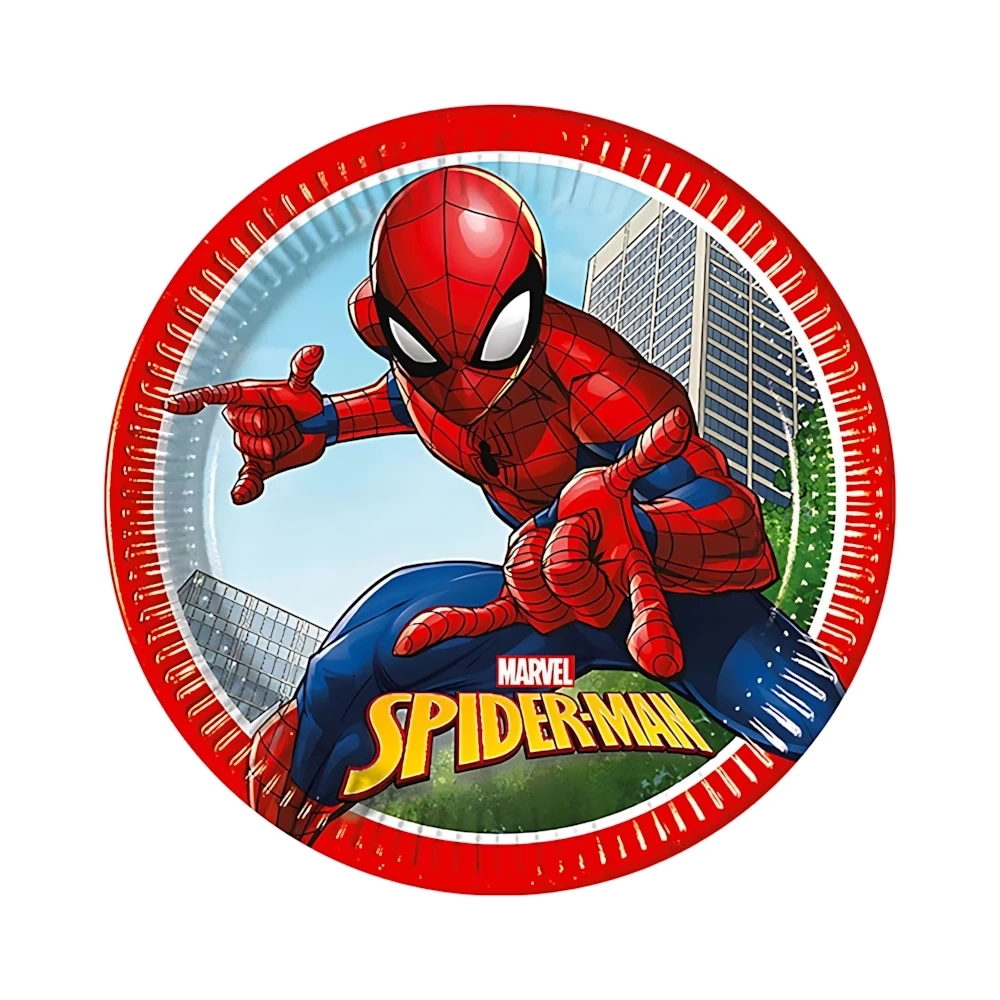Piatti Spiderman Crime Next Generation 23cm, 8pz.