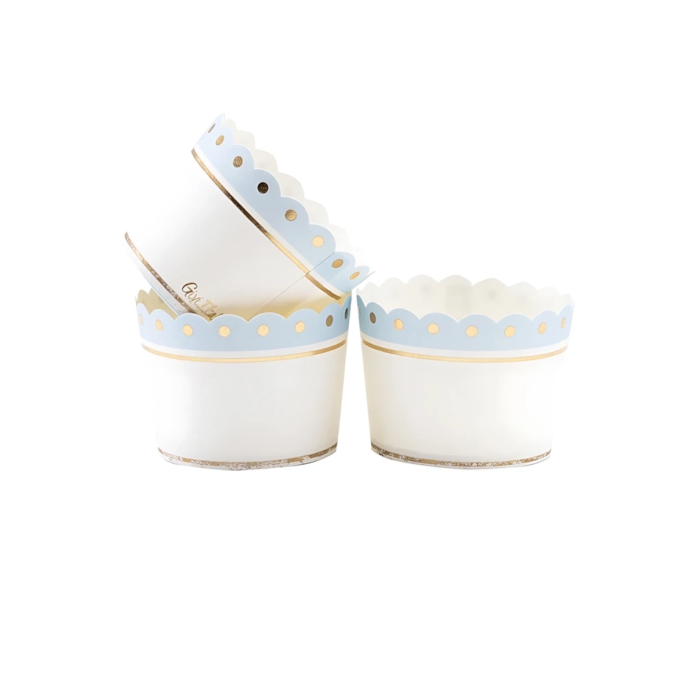 Pirottini Azzurro e oro 5x4,5cm, 20pz.