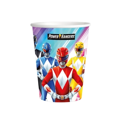 Bicchieri Power Rangers 250ml in carta, 8pz.