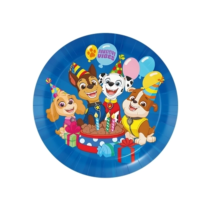 Piatti Paw Patrol in cartoncino 23cm, 8pz.