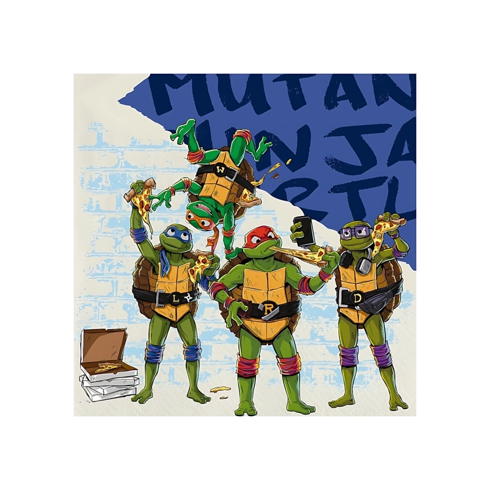 Tovaglioli Tartarughe Ninja 33x33cm, 20pz.