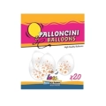 Palloncini 10" (26cm) bianco 10 con stampa ocra viva gli sposi su 2 lati, 20pz.
