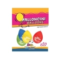 Palloncini 10" (26cm) assortiti con stampa bianca Buon Compleanno su due lati, 20pz.