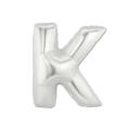 Palloncini Lettera K Argento mini shape 14" (35cm) in mylar, 5pz.