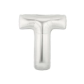 Palloncini Lettera T Argento mini shape 14" (35cm) in mylar, 5pz.