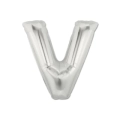 Palloncini Lettera V Argento mini shape 14" (35cm) in mylar, 5pz.