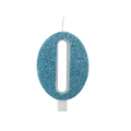 Candelina numero 0 tiffany glitter 9,5cm, 1pz.