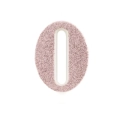 Candelina numero 0 Rose Gold glitter 9,5cm, 1pz.