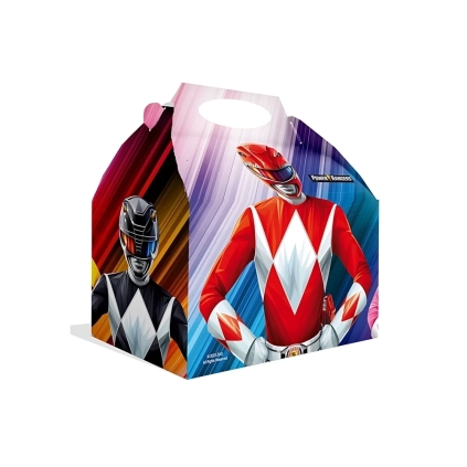Scatole regalo Power Rangers in cartoncino con maniglia, 12pz.