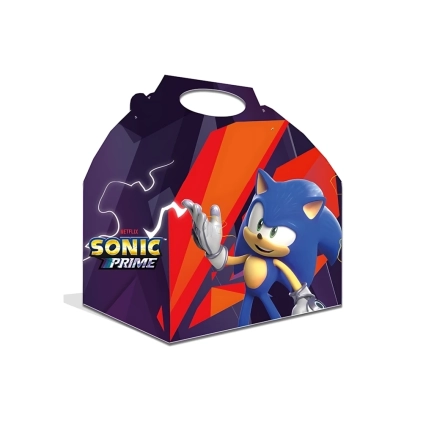 Scatole regalo Sonic Prime in cartoncino con maniglia, 12pz.
