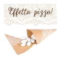 Coni portaconfetti o caramelle Kraft in carta con pizzo bianco, 10pz.