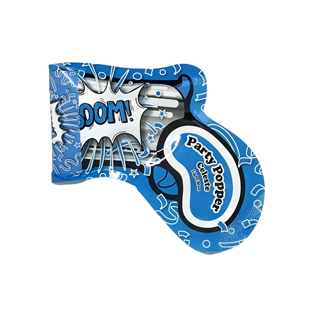 Party Popper coriandoli celeste, 1pz.