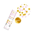 Tubo Sparacoriandoli rosa e oro 20cm, 1pz.