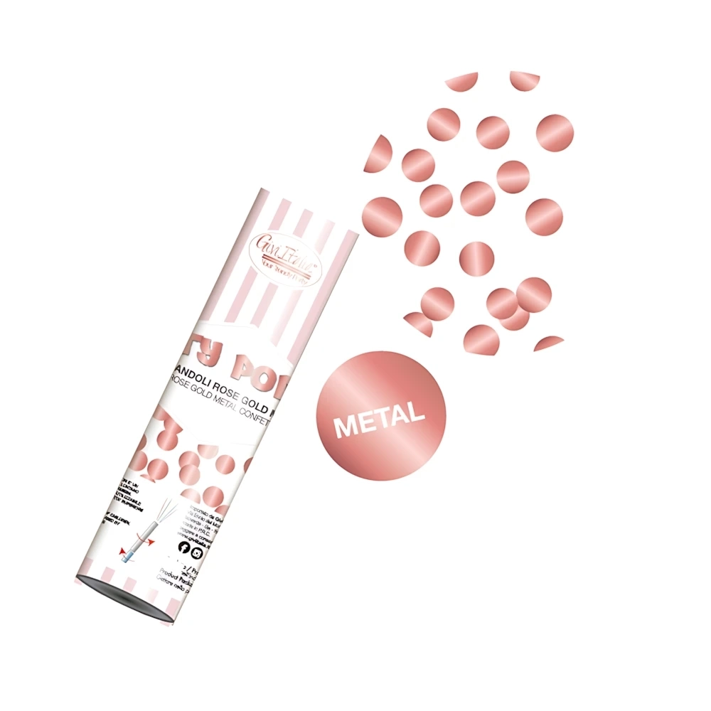 Tubo Sparacoriandoli rosa gold 20cm, 1pz.