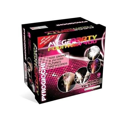 Fontana pirotecnica Megaparty fountain 400 categoria F2, 1pz.