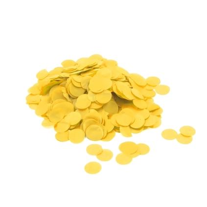 Coriandoli di carta gialli per palloncini 1,8cm 15g, 1pz.