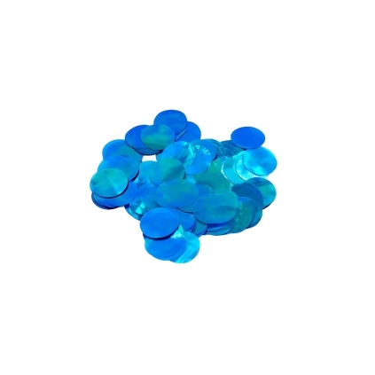 Coriandoli metal Iridescenti Blu per palloncini 2,3cm, 1 bustina da 15g.