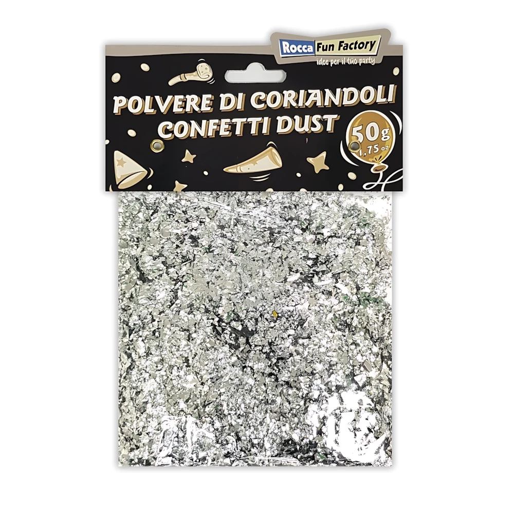 Polvere di Coriandoli Argento, 1 bustina da 50g.