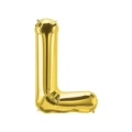 Palloncino Lettera L Oro super shape 40" (101cm) in mylar, 1pz.