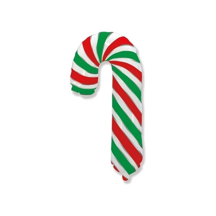 Palloncino Candy Cane Verde super shape 39" (99cm) in mylar, 1pz.
