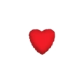 Palloncini Cuore Rosso micro shape 4" (10cm) in mylar, 5pz.