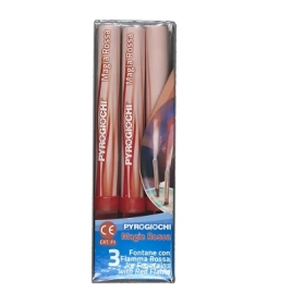 Candela fontana pirotecnica Magia rossa, categoria F1, 3pz.