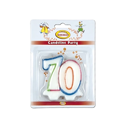Candelina 70 anni Multicolore, 1pz.