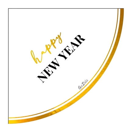 Tovaglioli Happy New Year Clock 33X33cm, 16pz.