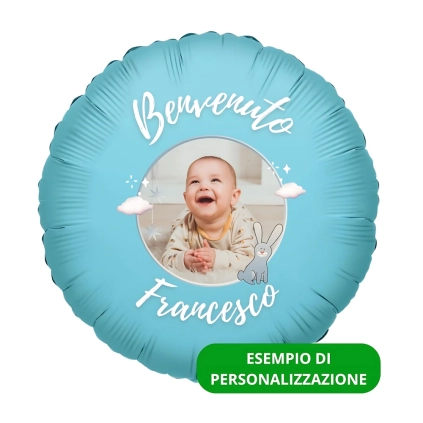 Palloncino tondo personalizzato con foto, testo o logo, 1pz.