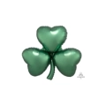 Palloncino Trifoglio Shamrock Verde Satinato super shape 29" (73cm) in mylar, 1pz.