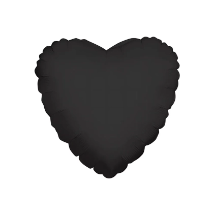 Palloncino cuore Nero super shape 36" (91cm) in mylar, 1pz.