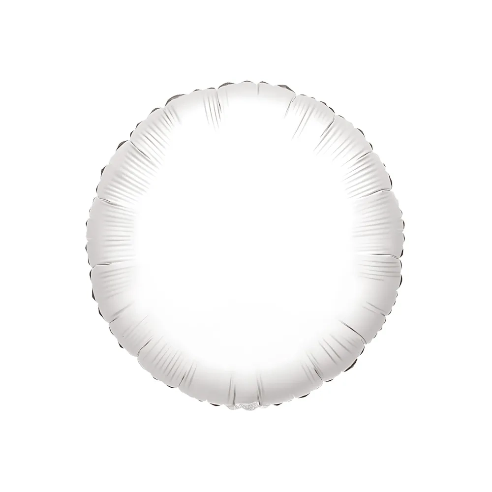 Palloncino tondo Bianco super shape 36" (91cm) in mylar, 50pz.
