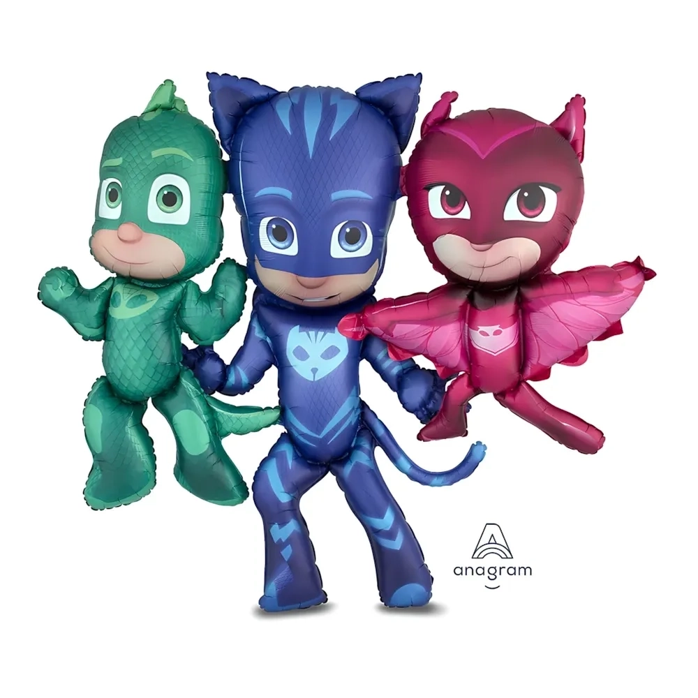Palloncino PJ Masks Super Pigiamini mega shape 56" (142cm) in mylar, 1pz.