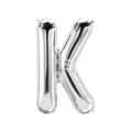 Palloncino Lettera K Argento super shape 40" (101cm) in mylar, 1pz.