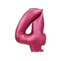 Palloncino numero 4 Satin velvet Melograno super shape 40" (101cm) in mylar, 1pz.