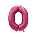 Palloncino numero 0 Satin velvet Melograno super shape 40" (101cm) in mylar, 1pz.