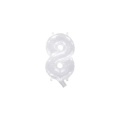 Palloncino numero 8 trasparenti Wide neck mini shape 14" (35cm) in mylar, 1pz.