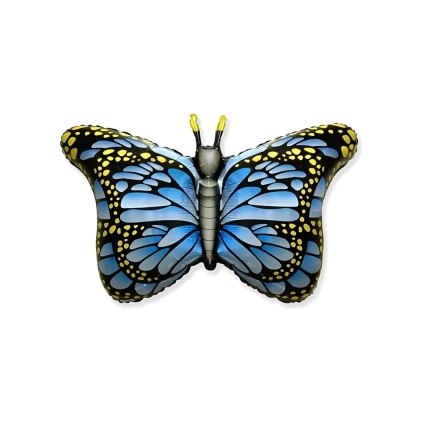 Palloncino Farfalla Blu super shape 38" (96cm) in mylar, 1pz.