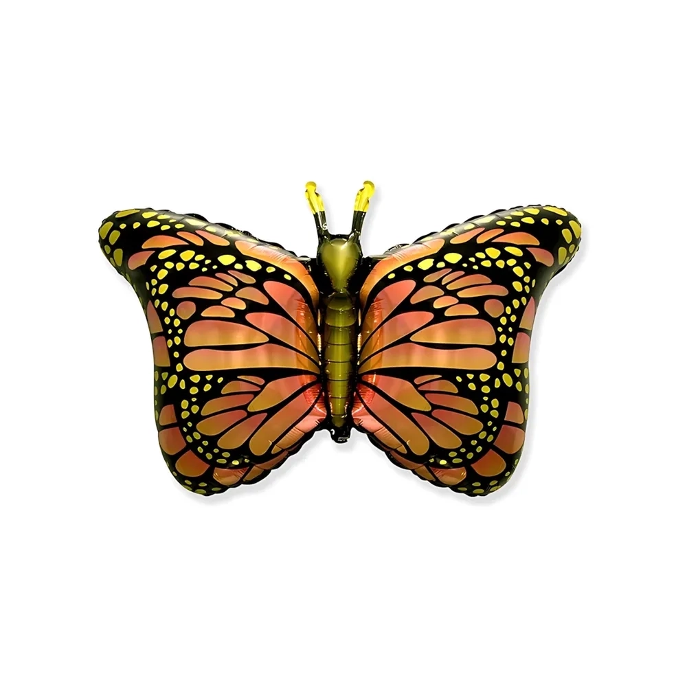 Palloncino Farfalla arancione super shape 38" (96cm) in mylar, 1pz.