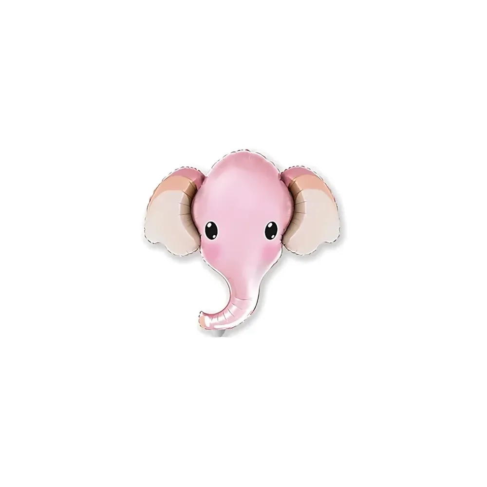 Palloncini Elefante rosa mini shape 12" (30cm) in mylar, 5pz.