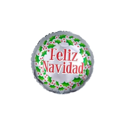 Palloncino Feliz Navidad Ghirlanda standard shape 18" (45cm) in mylar, 1pz.