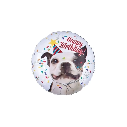 Palloncino Happy Birthday Cane standard shape 18" (45cm) in mylar, 1pz.