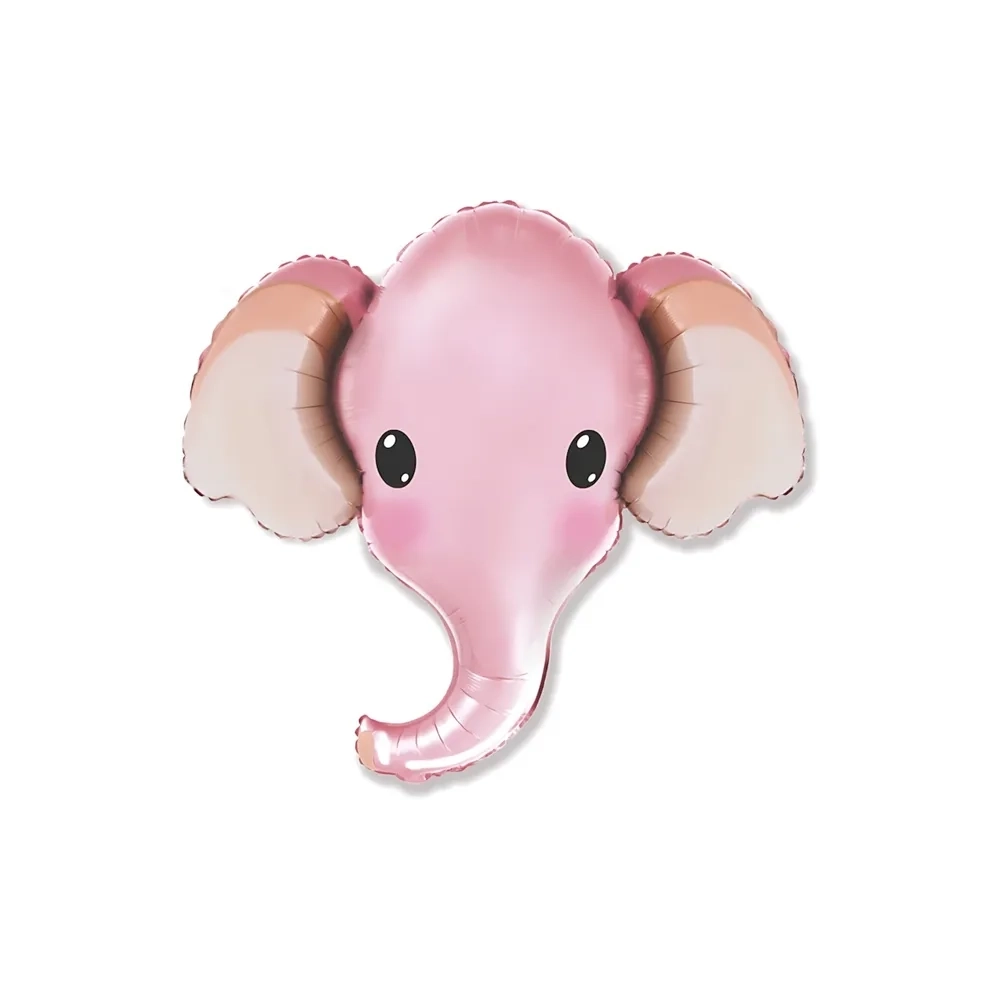 Palloncino Elefante Rosa super shape 32" (81cm) in mylar, 1pz.