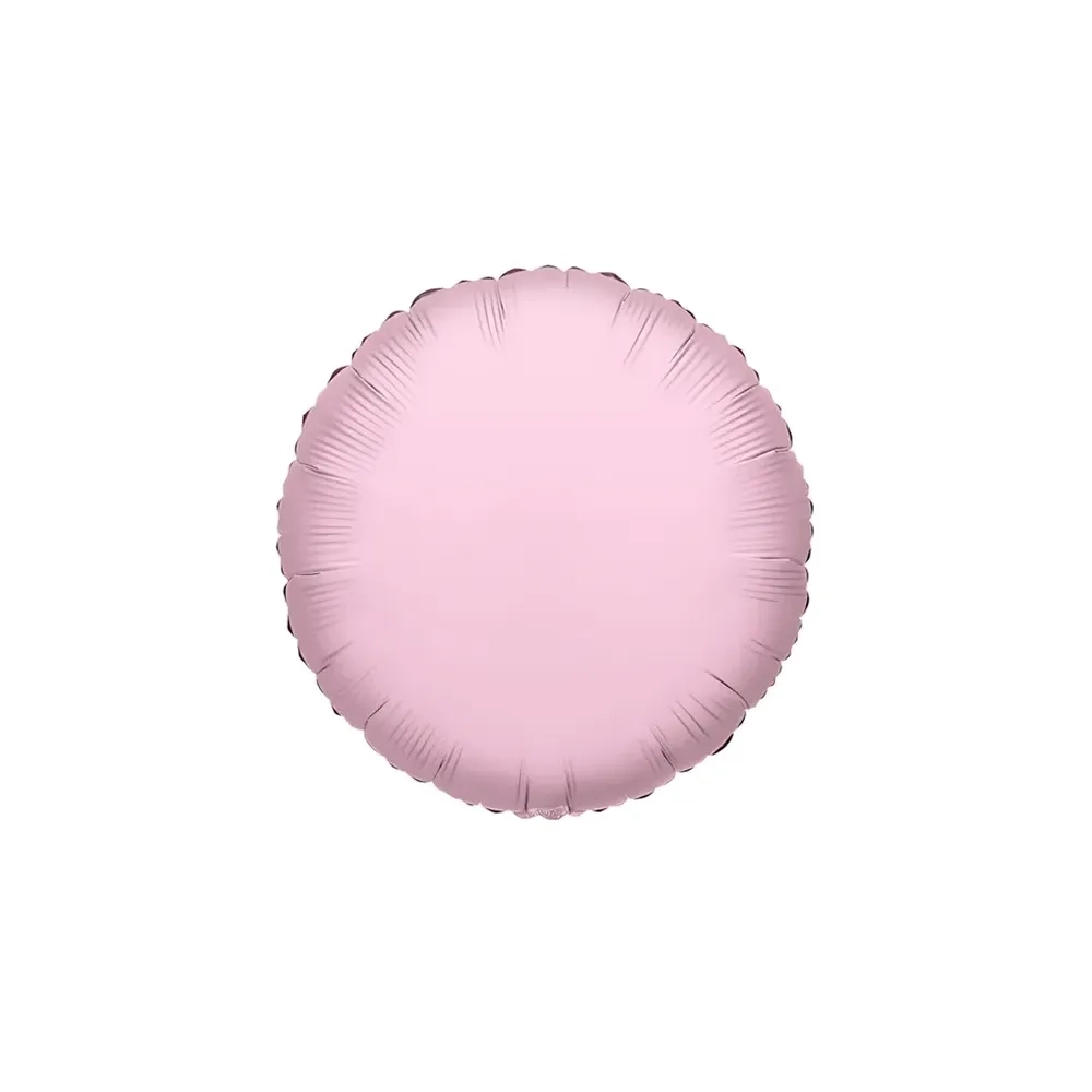 Palloncino Tondo Rosa Chiaro standard shape 18" (45cm) in mylar, 1pz.