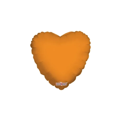 Palloncino Cuore Arancio standard shape 18" (45cm) in mylar, 1pz.
